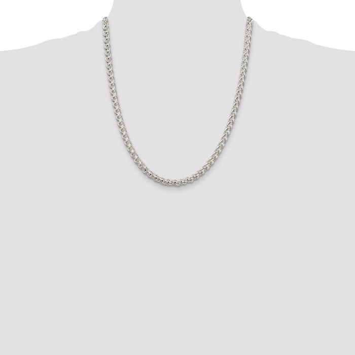 Buy 5mm Round Spiga Chain in Sterling Silver - Stylish & Affordable Jewelry-4