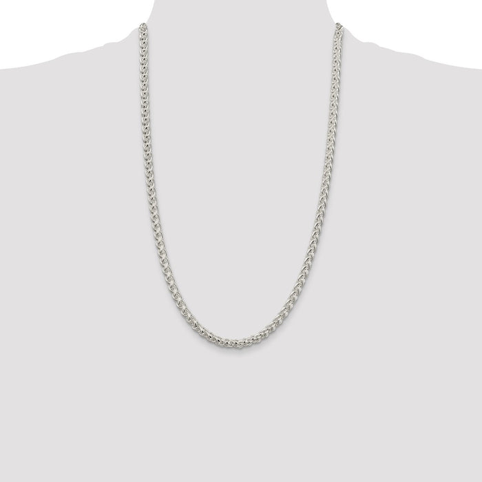 Buy 5mm Round Spiga Chain in Sterling Silver - Stylish & Affordable Design-4