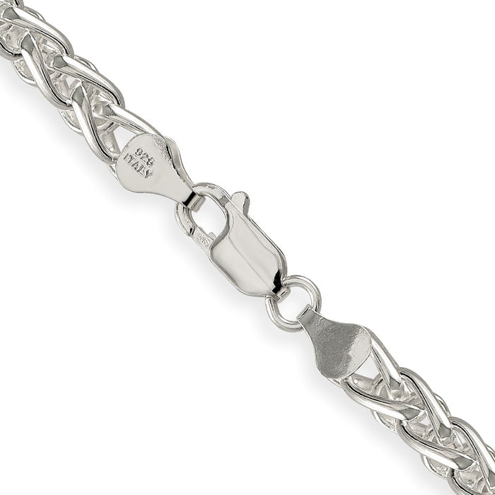 Buy Stylish 6mm Round Spiga Chain in Sterling Silver - Affordable Luxury Jewelry-3