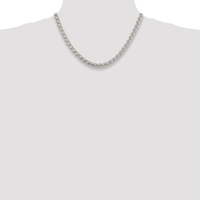 Buy 6mm Round Spiga Chain in Sterling Silver - Stylish & Affordable Jewelry-4