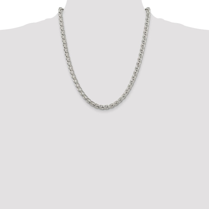 Buy Stylish 6mm Round Spiga Chain in Sterling Silver - Affordable Luxury-4