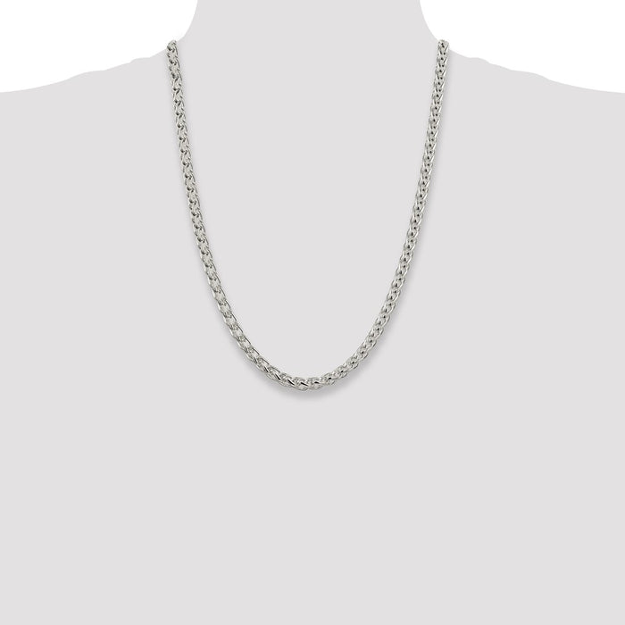 Exclusive 6mm Round Spiga Chain in Sterling Silver | Stylish & Affordable Price-4