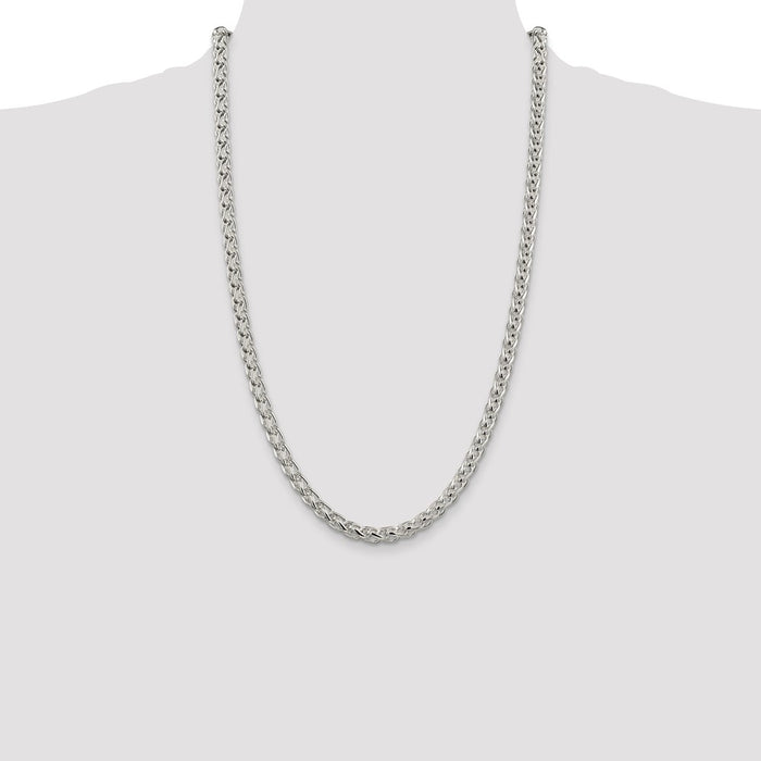 Buy 6mm Round Spiga Chain in Sterling Silver - Stylish, High-Quality Jewelry-4