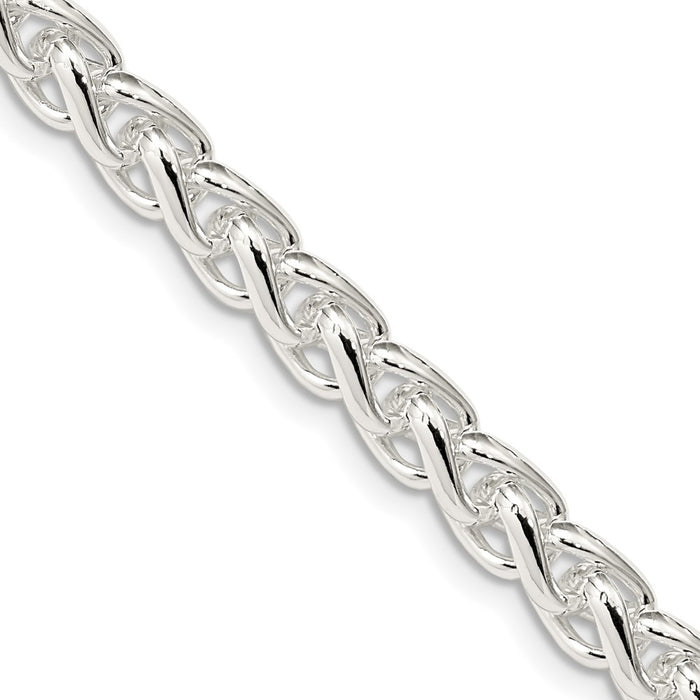 Buy Stylish 6mm Round Spiga Chain in Sterling Silver - Affordable Luxury-1