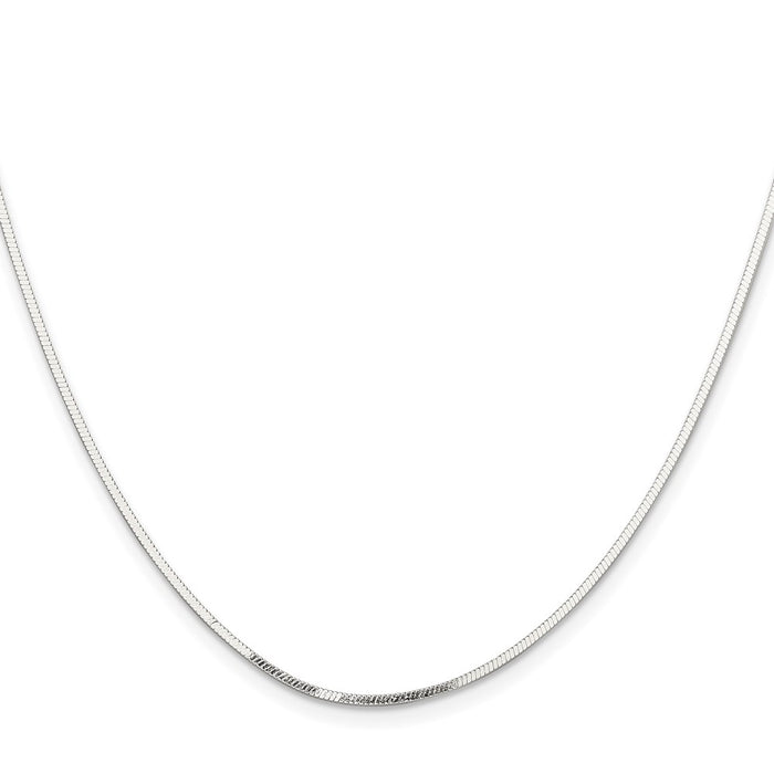 High-quality Polished Sterling Silver 1.15mm Square Snake Chain - Stylish Value-2