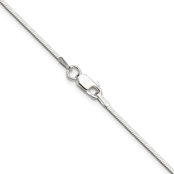High-quality Polished Sterling Silver 1.15mm Square Snake Chain - Stylish Value-3