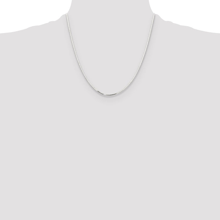 Buy Stylish 1.15mm Polished Sterling Silver Square Snake Chain for Luxury Look-4