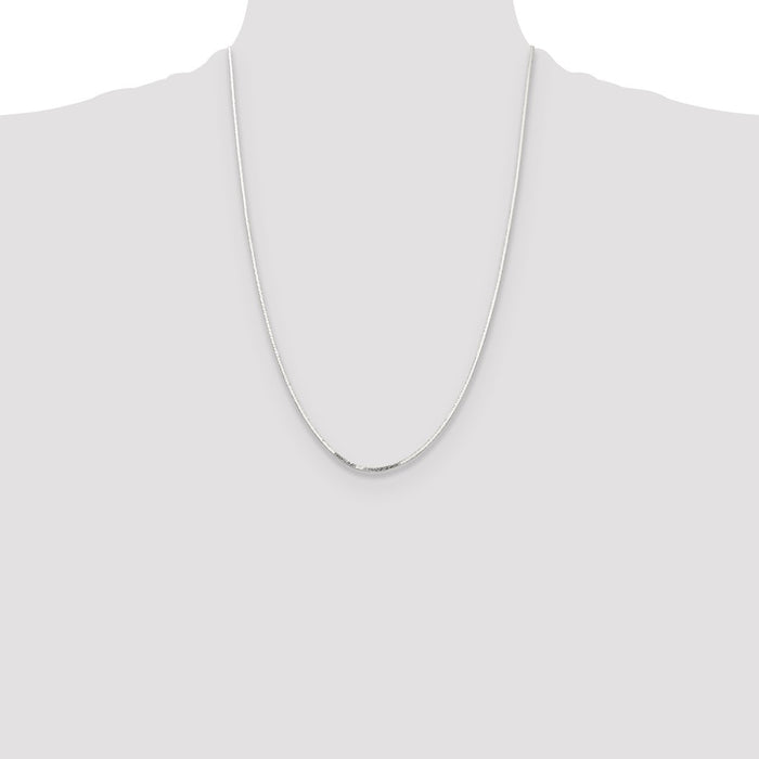 High-quality Polished Sterling Silver 1.15mm Square Snake Chain - Stylish Value-4