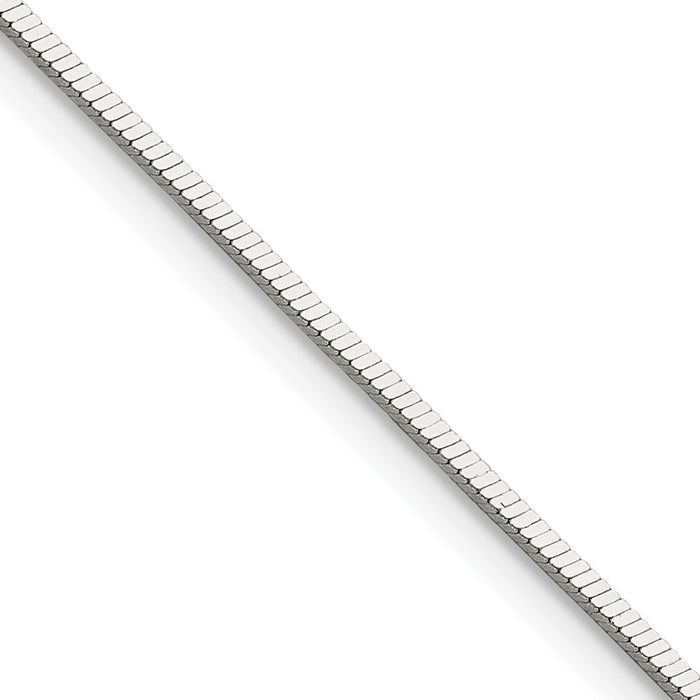 High-quality Polished Sterling Silver 1.15mm Square Snake Chain - Stylish Value-1