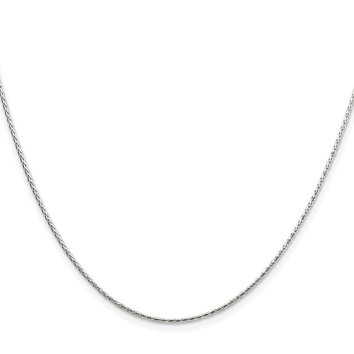 High-Quality Rhodium-Plated 1.25mm Diamond-Cut Round Spiga Chain - Stylish Value-2