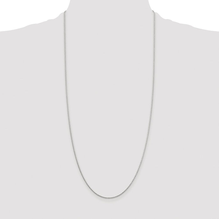 Exclusive Rhodium-Plated Sterling Silver 1.25mm Diamond-Cut Spiga Chain-4