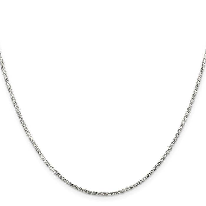 Buy Stylish 1.45mm Diamond-Cut Round Spiga Chain in Sterling Silver - Luxury Value!-2