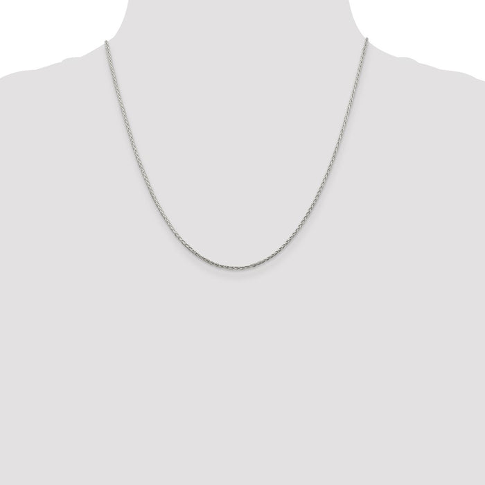 Buy Stylish 1.45mm Diamond-Cut Round Spiga Chain in Sterling Silver - Affordable!-4