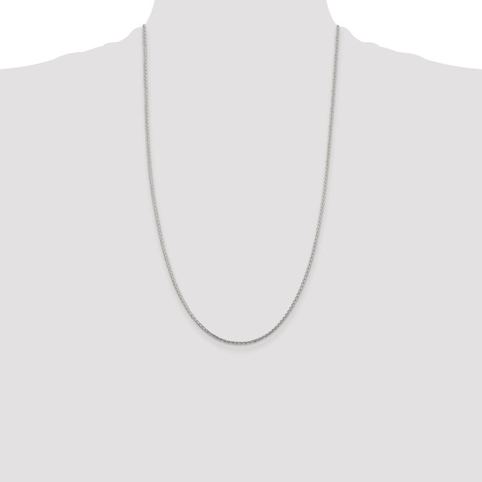 Buy Exclusive 1.45mm Diamond-Cut Round Spiga Chain in Sterling Silver - Stylish Value!-4