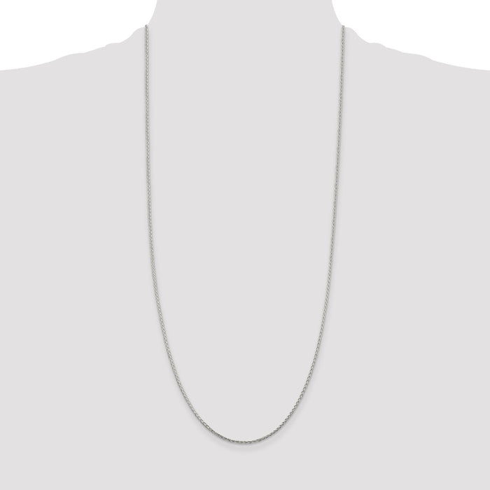 High-Quality Diamond-Cut Round Spiga Chain - 1.45mm Sterling Silver Value-4