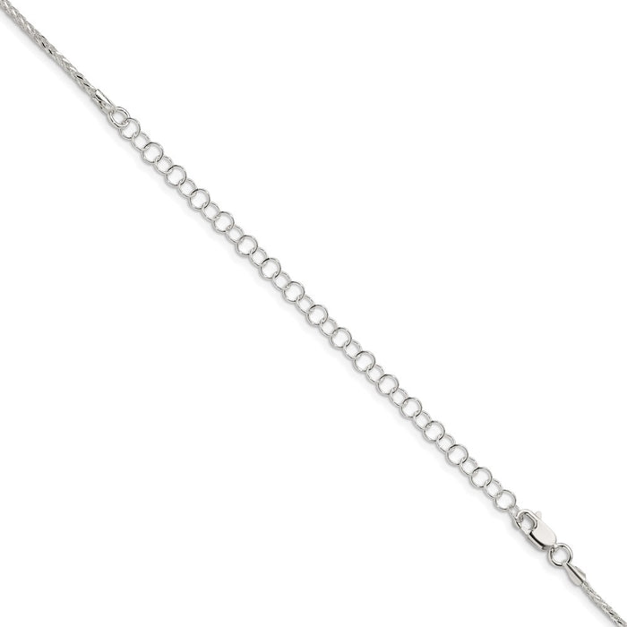 High-Quality 1.45mm Diamond-Cut Round Spiga Chain in Sterling Silver - Stylish!-3
