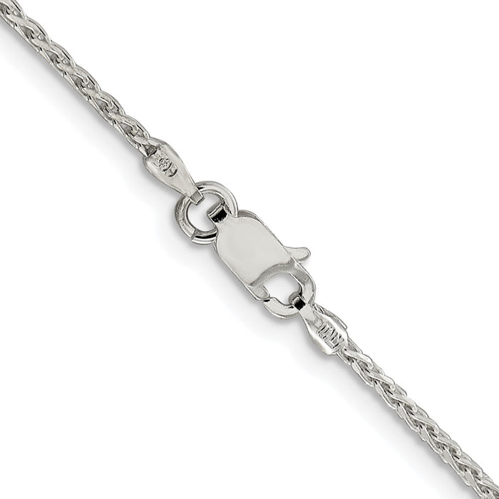 Buy Luxury Rhodium-Plated 1.45mm Sterling Silver Diamond-Cut Spiga Chain-3