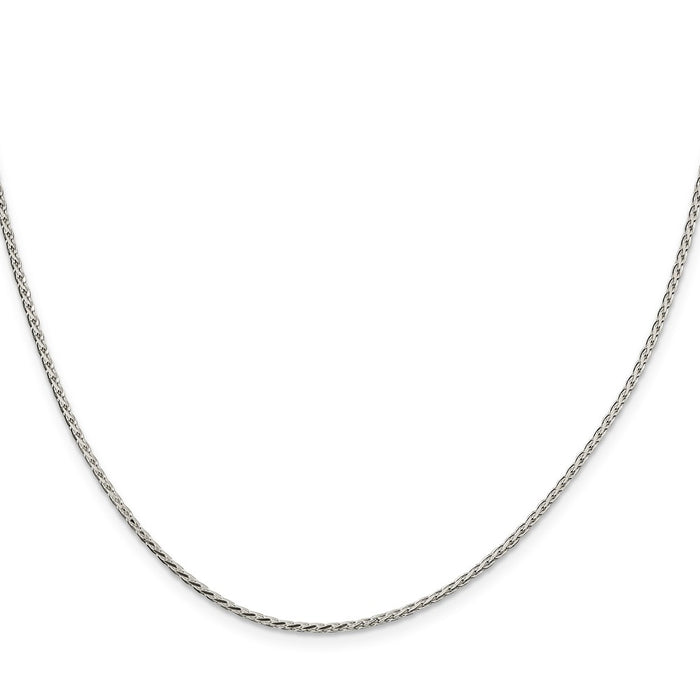 Buy Stylish 1.7mm Diamond-Cut Round Spiga Chain in Sterling Silver - 2" Extender-2