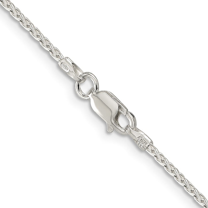Buy Stylish 1.7mm Diamond-Cut Round Spiga Chain in Sterling Silver - Luxury Value-3