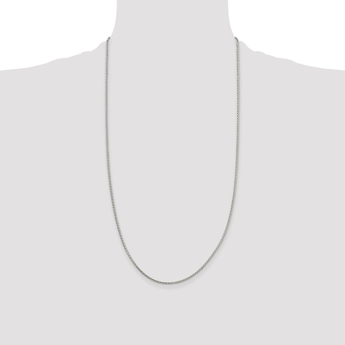 Exclusive 1.7mm Diamond-Cut Round Spiga Chain in Sterling Silver - Affordable Luxury-4