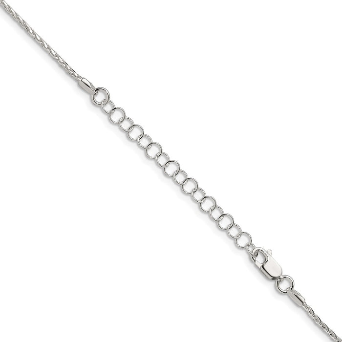 Buy Stylish 1.7mm Diamond-Cut Round Spiga Chain in Sterling Silver - 2" Extender-3