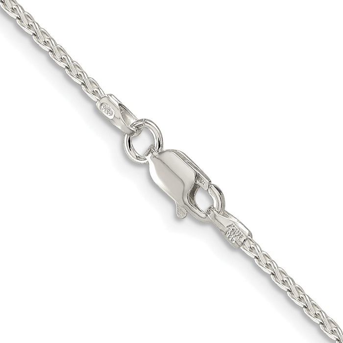 Exclusive 1.7mm Diamond-Cut Spiga Chain in Rhodium-Plated Sterling Silver-3