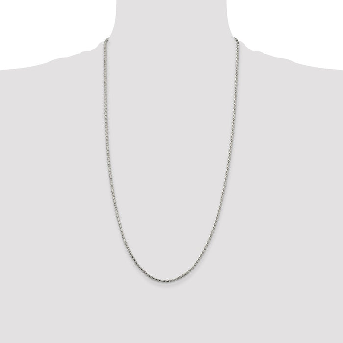 Buy Stylish Diamond-Cut Round Spiga Chain - 2.15mm Sterling Silver Value-4