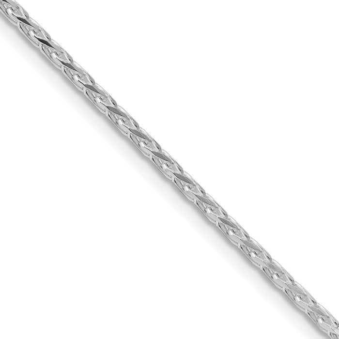 Buy Stylish 2.15mm Rhodium-Plated Sterling Silver Diamond-Cut Spiga Chain-1
