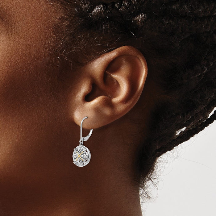 Shop Stylish Shey Couture Vintage Dangle Earrings: 14K Gold & Sterling Silver-3