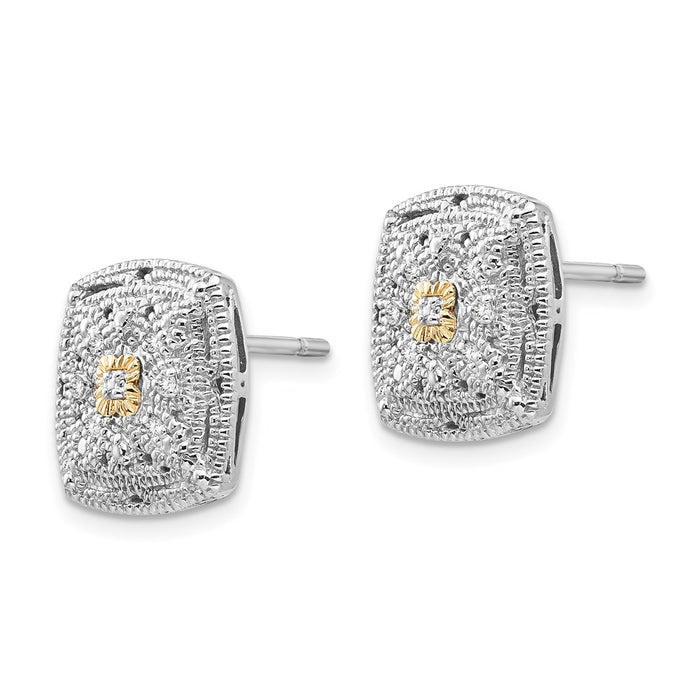 Buy Exclusive Shey Couture Rhodium-Plated Diamond Earrings - Stylish 14K Gold Accents-2