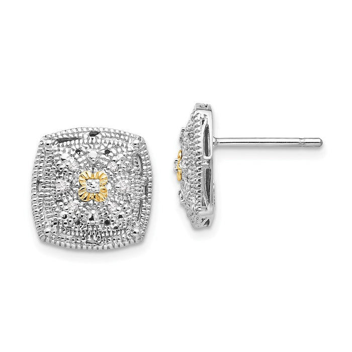Buy Exclusive Shey Couture Rhodium-Plated Diamond Earrings - Stylish 14K Gold Accents-1