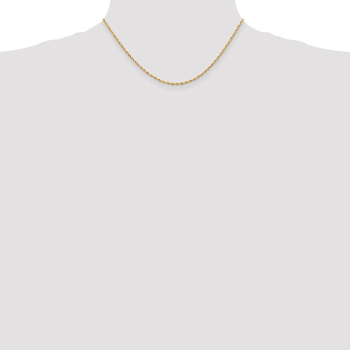Buy 14K Gold 16-Inch Diamond-Cut Quadruple Rope Chain - Stylish & Affordable!-4