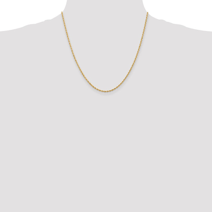 Exclusive 14K Gold 20-Inch 2mm Diamond-Cut Quadruple Rope Chain - Stylish Value-4