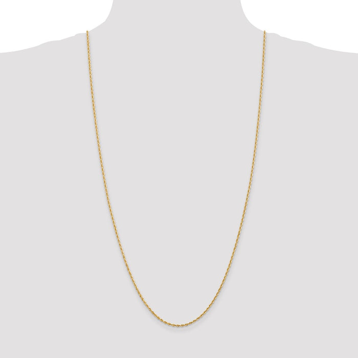 High-Quality 14K Gold 30-Inch 2mm Diamond-Cut Quadruple Rope Chain - Stylish Value-4