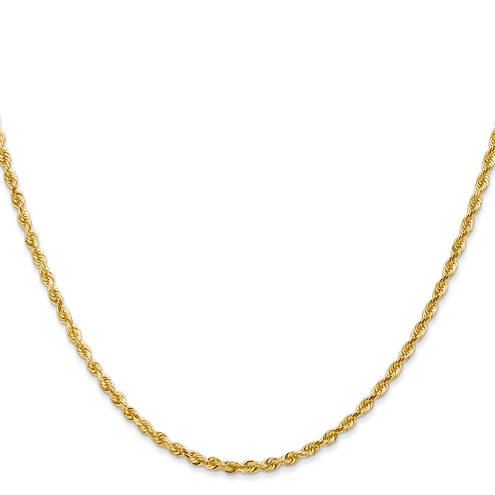High-Quality 14K Gold 22-Inch Diamond-Cut Quadruple Rope Chain - Stylish Value!-2