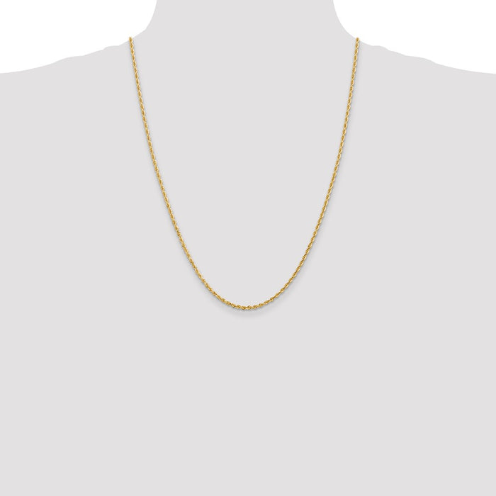 Buy 14K Gold 24-Inch Diamond-Cut Quadruple Rope Chain - Stylish & Affordable!-4