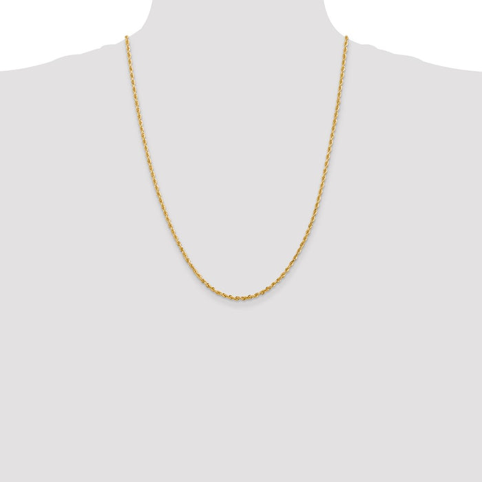 Shop Stylish 14K Gold 24-Inch Diamond-Cut Quadruple Rope Chain, 2.75mm-4