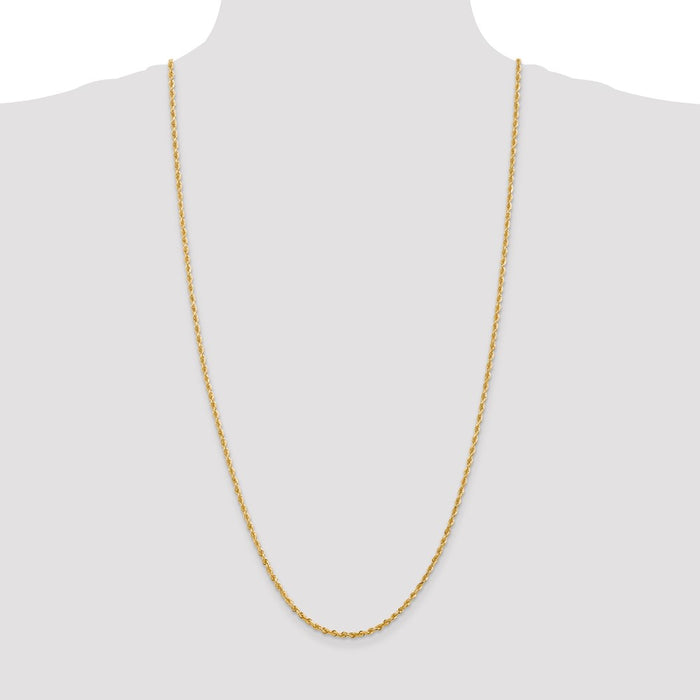 Shop Luxury 14K Gold 30-Inch Diamond-Cut Quadruple Rope Chain, 2.75mm-4