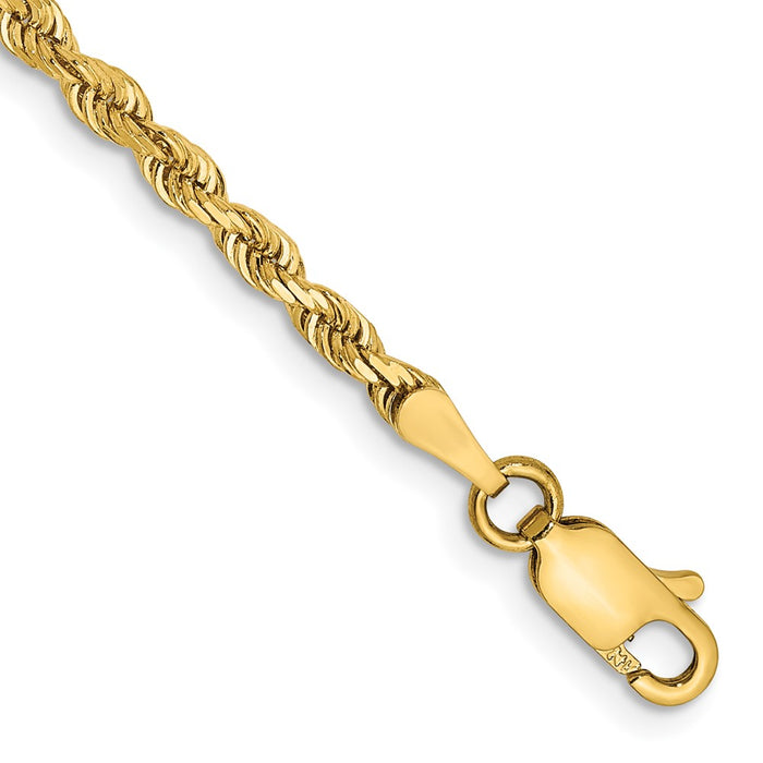 Shop 14K Gold 9-Inch Diamond-Cut Quadruple Rope Chain - Stylish Luxury Value!-1