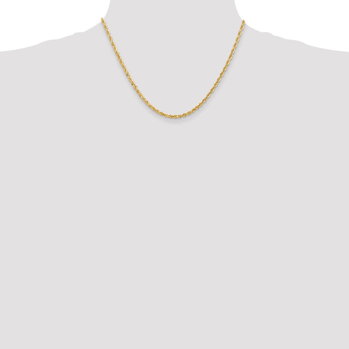 Exclusive 14K Gold 18-Inch Diamond-Cut Rope Chain - Stylish & Affordable!-4