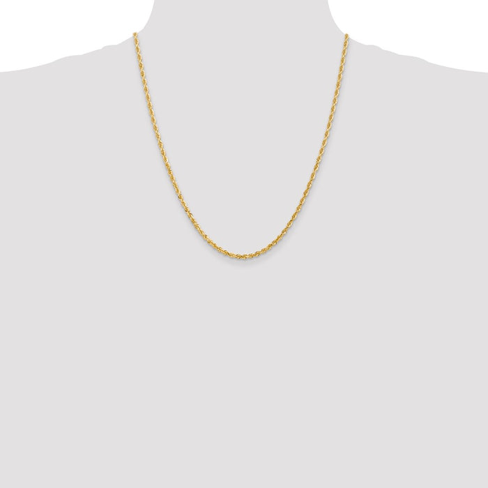 Shop Stylish 22-Inch 14K Gold Diamond-Cut Quadruple Rope Chain, 3mm-4