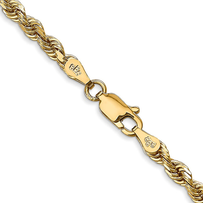 Shop Exclusive 14K Gold 22-Inch Diamond-Cut Quadruple Rope Chain - Stylish & Affordable-3