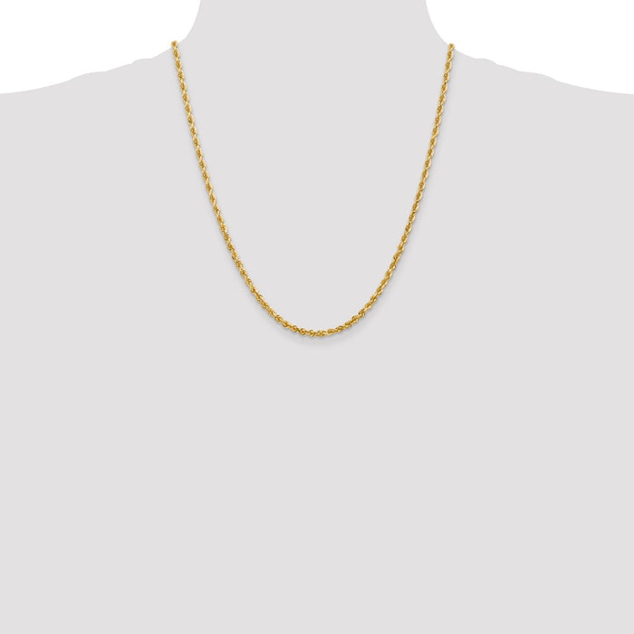 Shop Exclusive 14K Gold 22-Inch Diamond-Cut Quadruple Rope Chain - Stylish & Affordable-4