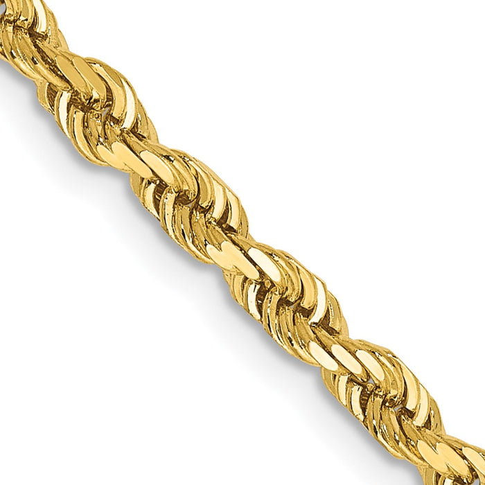 Buy 14K Gold 26-Inch Diamond-Cut Rope Chain - Stylish & Affordable at 3.35mm-1