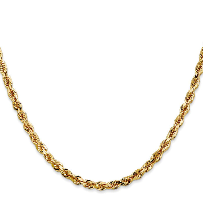 Shop Stylish 14K Gold 30-Inch Diamond-Cut Quadruple Rope Chain - 4mm Luxury-2