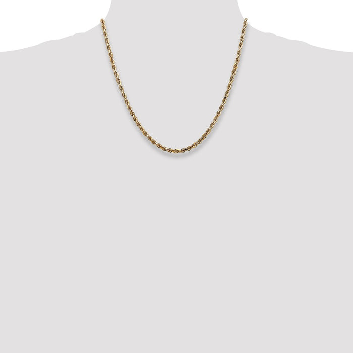 Exclusive 14K Gold 20-Inch Diamond-Cut Rope Chain - Stylish & Affordable!-4