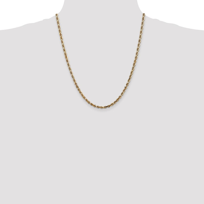 Shop 22-Inch 4mm Diamond-Cut Rope Chain in 14K Gold - Stylish Luxury Jewelry-4