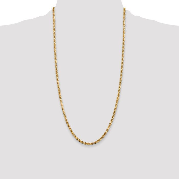 Shop Stylish 14K Gold 28-Inch Diamond-Cut Quadruple Rope Chain - 4mm-4
