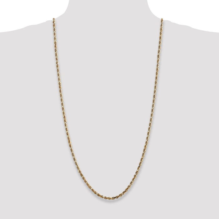 Shop Stylish 14K Gold 30-Inch Diamond-Cut Quadruple Rope Chain - 4mm Luxury-4