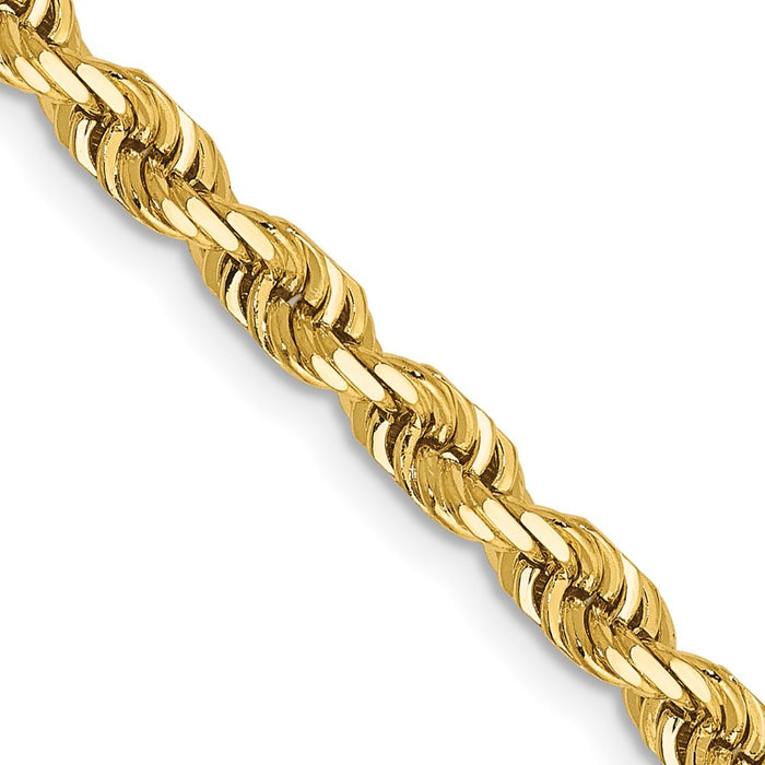 Exclusive 14K Gold 26-Inch 4mm Diamond-Cut Rope Chain - Stylish Value!-1